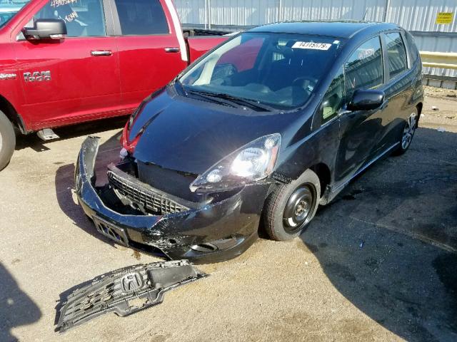 JHMGE8H54DC037893 - 2013 HONDA FIT SPORT BLACK photo 2