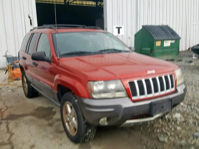 1J4GW48S14C277913 - 2004 JEEP GRAND CHER RED photo 1