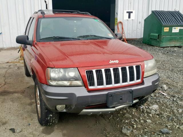 1J4GW48S14C277913 - 2004 JEEP GRAND CHER RED photo 9