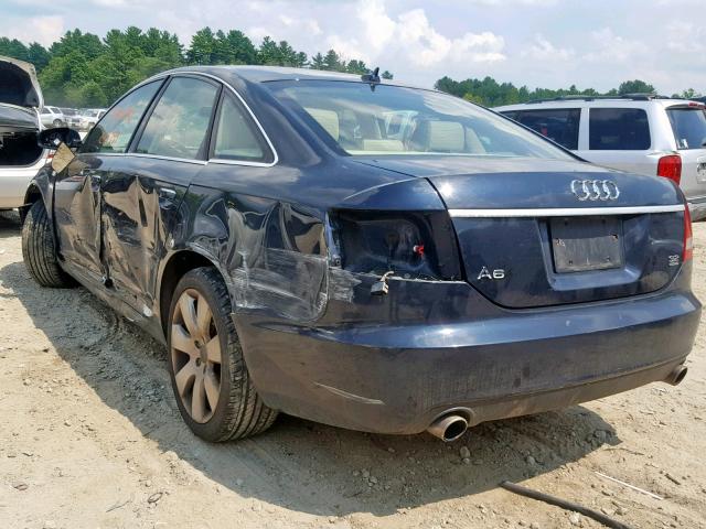 WAUDH74F87N058966 - 2007 AUDI A6 3.2 QUA BLUE photo 3