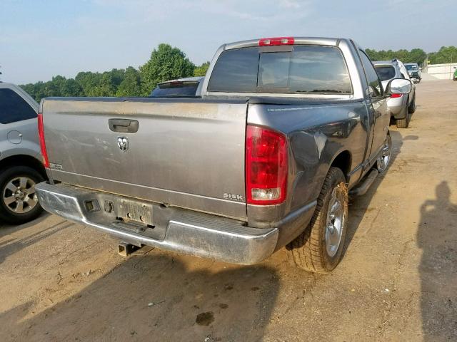 1D7HA16N85J537795 - 2005 DODGE RAM 1500 S GRAY photo 4