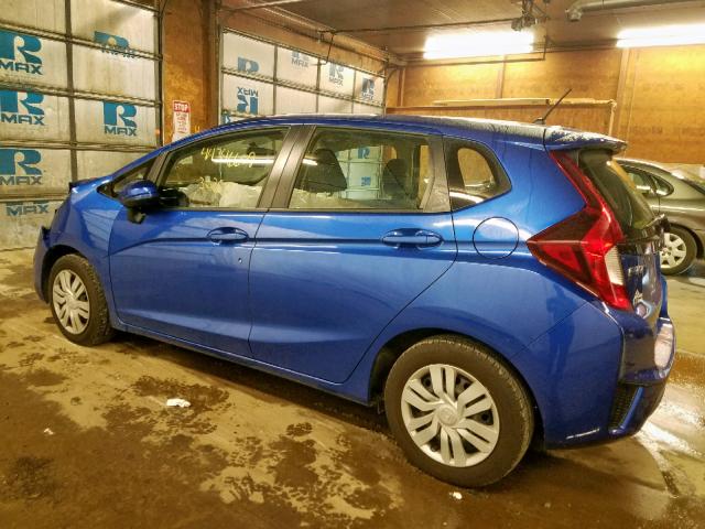 JHMGK5H55GS000336 - 2016 HONDA FIT LX BLUE photo 3