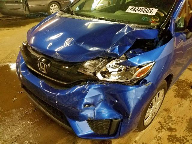 JHMGK5H55GS000336 - 2016 HONDA FIT LX BLUE photo 9