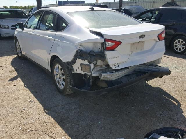 3FA6P0G70GR226970 - 2016 FORD FUSION S WHITE photo 3