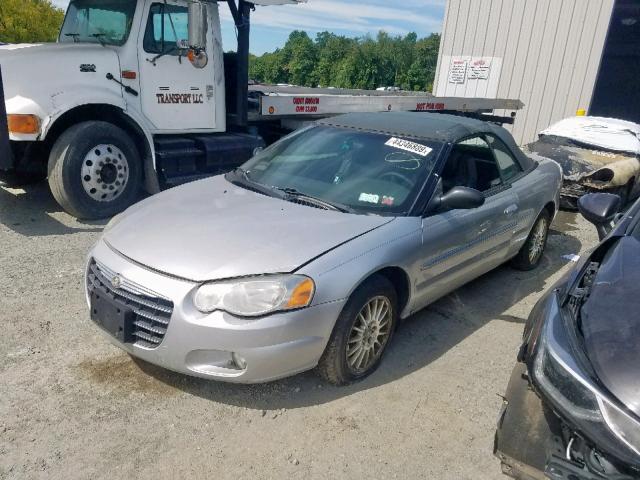 1C3EL55R74N276903 - 2004 CHRYSLER SEBRING LX SILVER photo 2