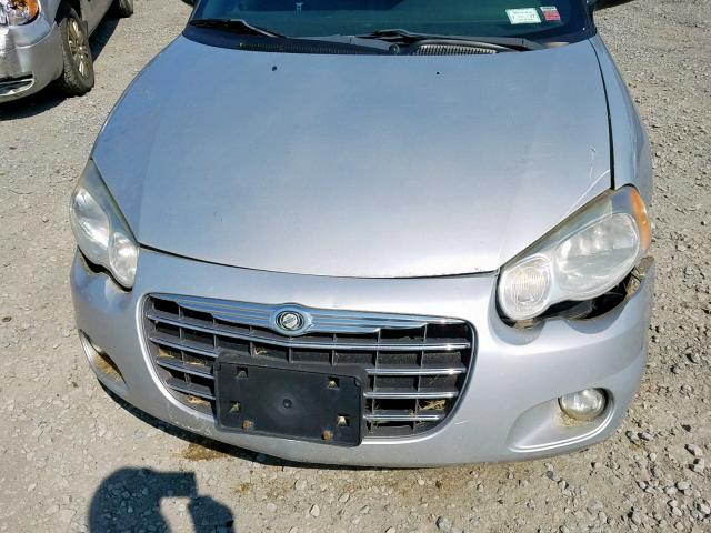 1C3EL55R74N276903 - 2004 CHRYSLER SEBRING LX SILVER photo 7