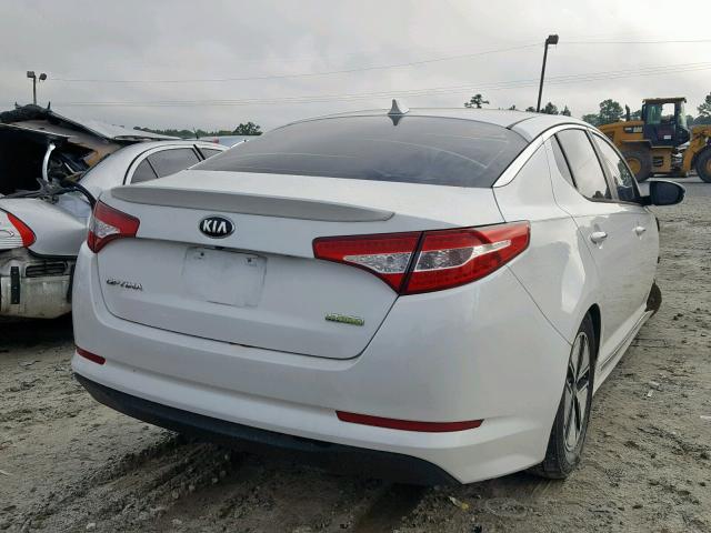 KNAGM4ADXC5036701 - 2012 KIA OPTIMA HYB WHITE photo 4