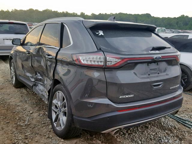 2FMTK3K86FBC28891 - 2015 FORD EDGE TITAN GRAY photo 3