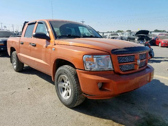 1D7CW3GP4AS166551 - 2010 DODGE DAKOTA SXT ORANGE photo 1