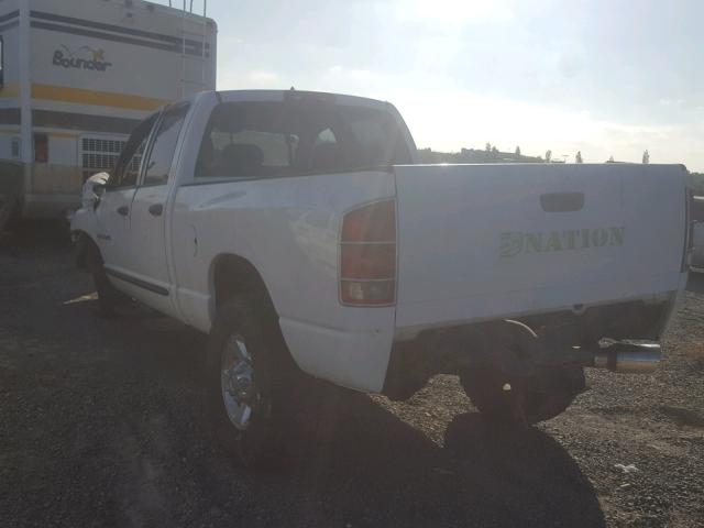 3D7KS28C15G703290 - 2005 DODGE RAM 2500 S WHITE photo 3