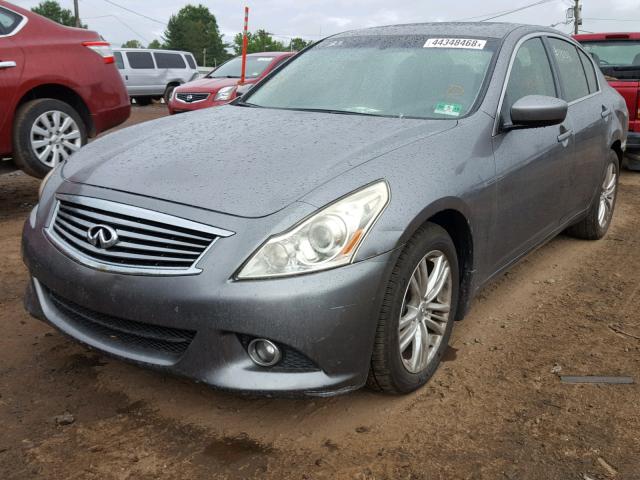 JN1CV6AR2AM454990 - 2010 INFINITI G37 GRAY photo 2