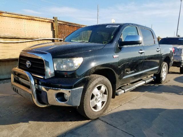 5TFDV54188X058623 - 2008 TOYOTA TUNDRA CRE BLACK photo 2