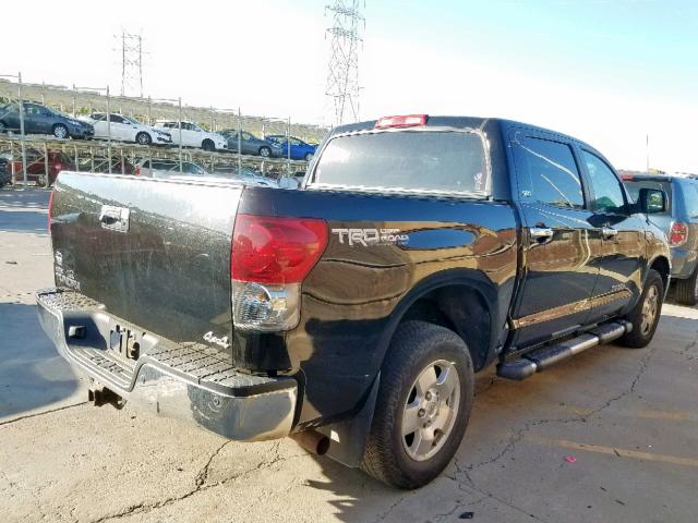 5TFDV54188X058623 - 2008 TOYOTA TUNDRA CRE BLACK photo 4