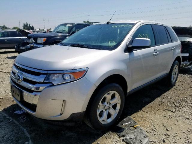 2FMDK3JC1BBA76667 - 2011 FORD EDGE SEL SILVER photo 2