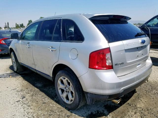 2FMDK3JC1BBA76667 - 2011 FORD EDGE SEL SILVER photo 3