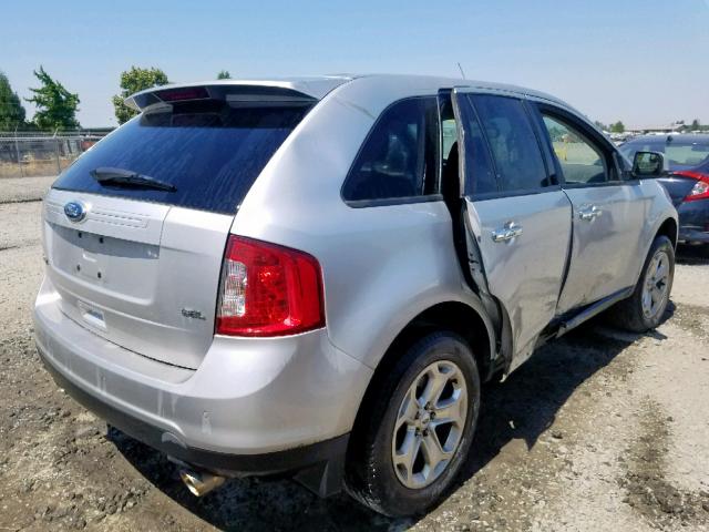 2FMDK3JC1BBA76667 - 2011 FORD EDGE SEL SILVER photo 4