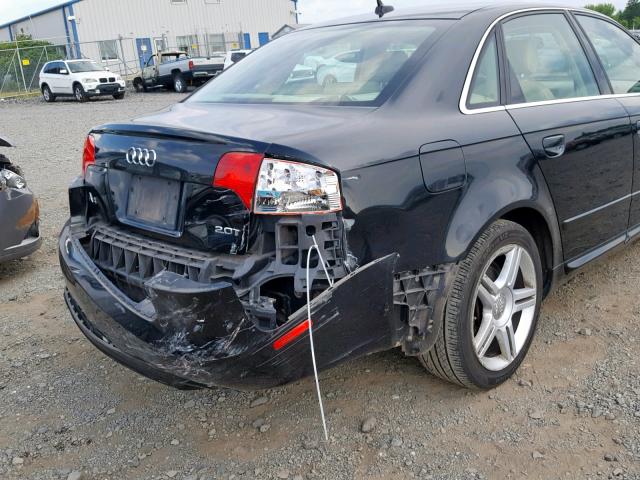 WAUAF78E98A058512 - 2008 AUDI A4 2.0T BLACK photo 9