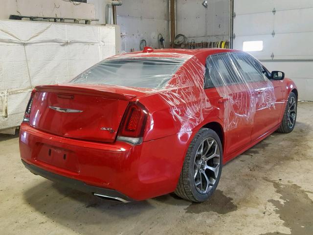 2C3CCABT0FH730677 - 2015 CHRYSLER 300 S RED photo 4