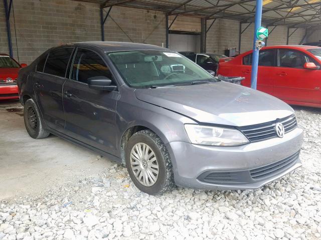 3VW2K7AJ5EM407185 - 2014 VOLKSWAGEN JETTA BASE ნაცრისფერი ფოტო 1