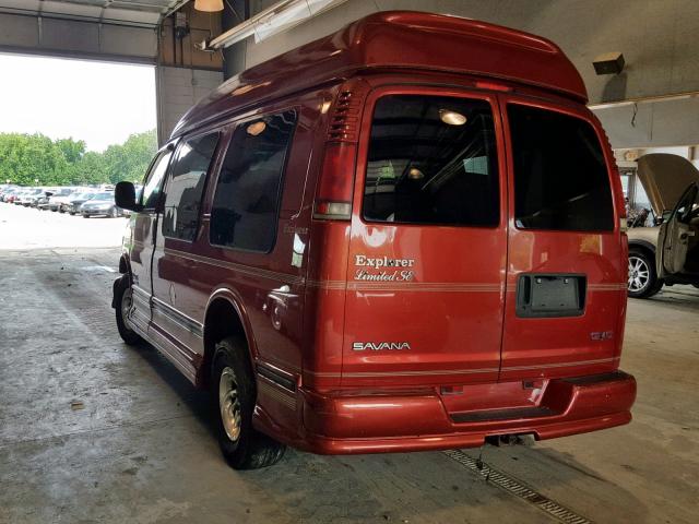 1GDFG15R4W1055245 - 1998 GMC SAVANA RV BURGUNDY photo 3