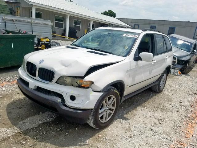 5UXFA13594LU22288 - 2004 BMW X5 3.0I WHITE photo 2