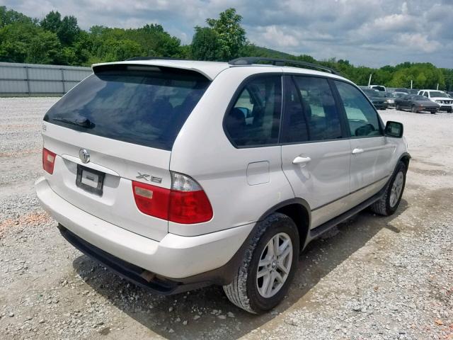 5UXFA13594LU22288 - 2004 BMW X5 3.0I WHITE photo 4