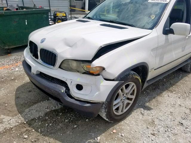 5UXFA13594LU22288 - 2004 BMW X5 3.0I WHITE photo 9