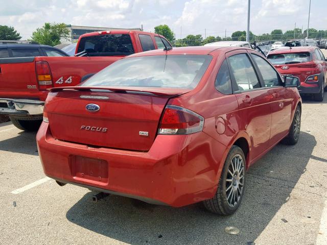 1FAHP3GNXBW113476 - 2011 FORD FOCUS SES RED photo 4