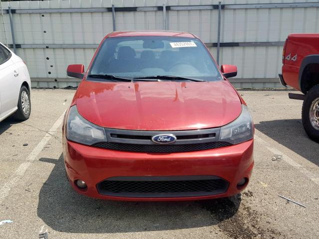 1FAHP3GNXBW113476 - 2011 FORD FOCUS SES RED photo 9