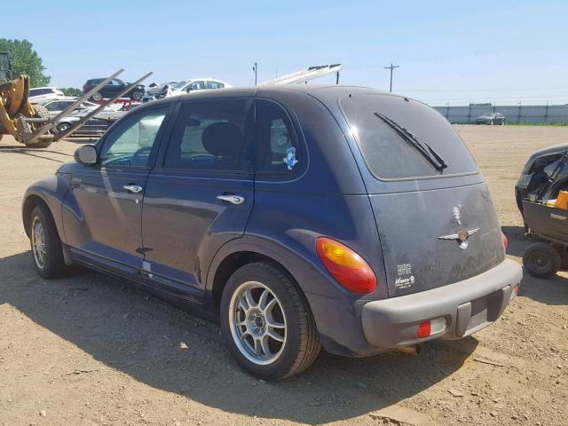 3C4FY4BB91T609794 - 2001 CHRYSLER PT CRUISER BLUE photo 3