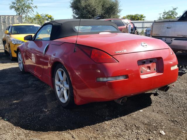 JN1AZ36A24T002660 - 2004 NISSAN 350Z ROADS RED photo 3