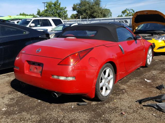 JN1AZ36A24T002660 - 2004 NISSAN 350Z ROADS RED photo 4