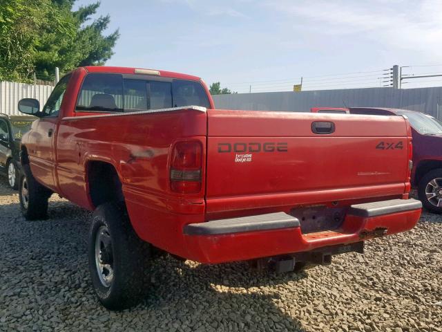 3B7KF26Z6WM213498 - 1998 DODGE RAM 2500 RED photo 3