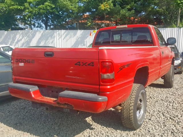 3B7KF26Z6WM213498 - 1998 DODGE RAM 2500 RED photo 4