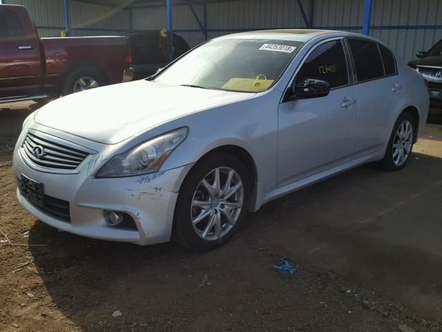 JN1CV6AR6AM461179 - 2010 INFINITI G37 GRAY photo 2