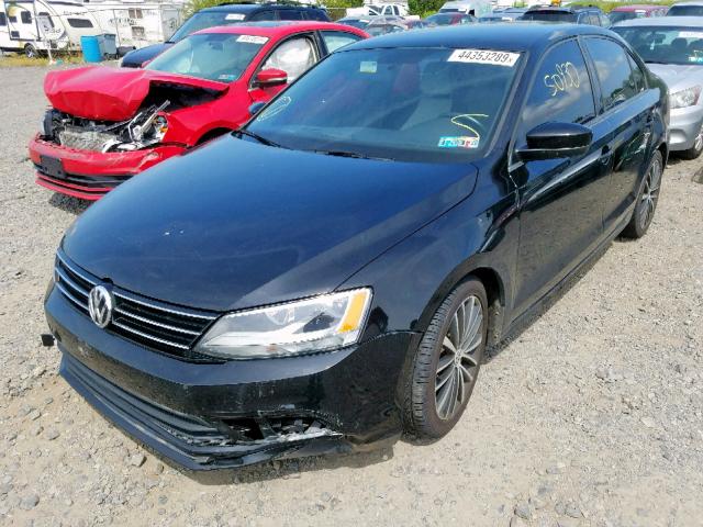 3VWB17AJ2GM262984 - 2016 VOLKSWAGEN JETTA SPOR BLACK photo 2