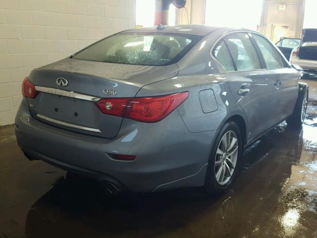 JN1BV7AR0EM691310 - 2014 INFINITI Q50 BASE BLUE photo 4