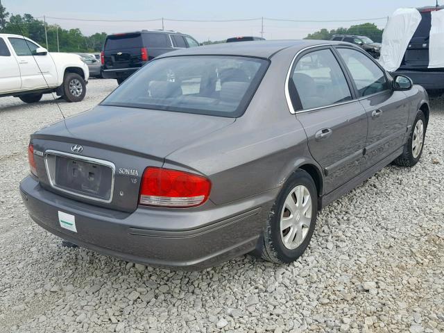 KMHWF25H82A700246 - 2002 HYUNDAI SONATA GL GRAY photo 4