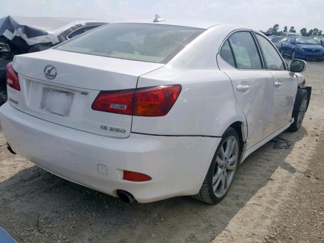 JTHBK262772027765 - 2007 LEXUS IS 250 WHITE photo 4