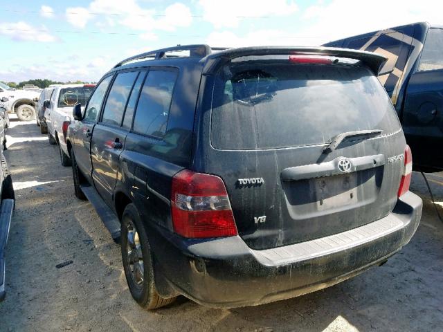 JTEDP21A960095999 - 2006 TOYOTA HIGHLANDER BLACK photo 3