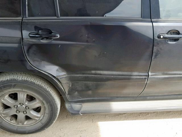 JTEDP21A960095999 - 2006 TOYOTA HIGHLANDER BLACK photo 9