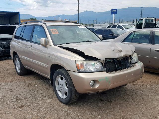 JTEEP21A940013383 - 2004 TOYOTA HIGHLANDER GOLD photo 1