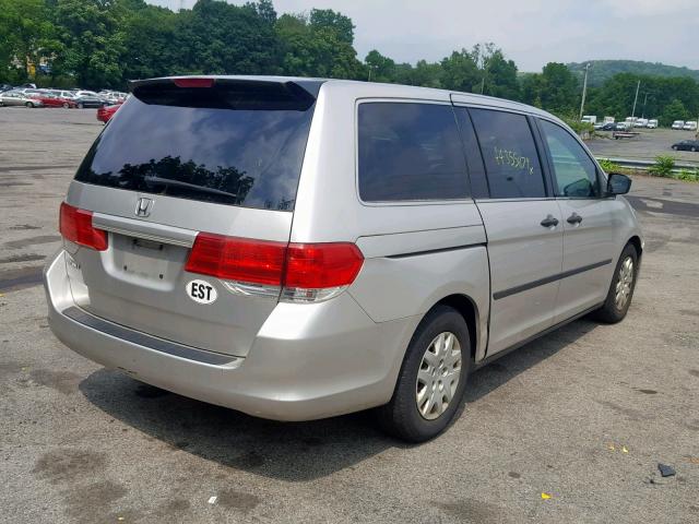 5FNRL38298B002770 - 2008 HONDA ODYSSEY LX SILVER photo 4