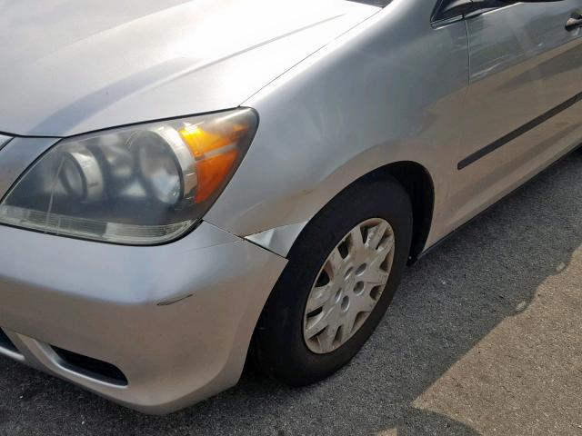 5FNRL38298B002770 - 2008 HONDA ODYSSEY LX SILVER photo 9