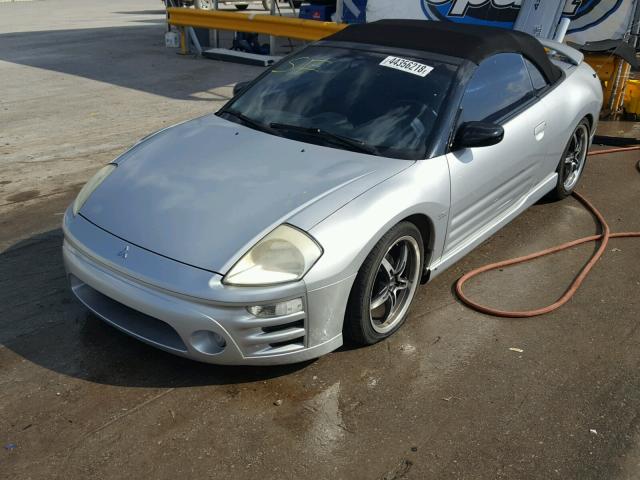 4A3AE55H43E044203 - 2003 MITSUBISHI ECLIPSE SP SILVER photo 2