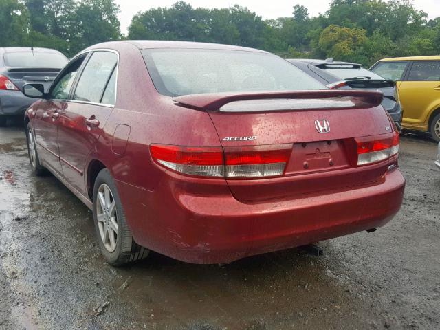 1HGCM66513A087169 - 2003 HONDA ACCORD RED photo 3