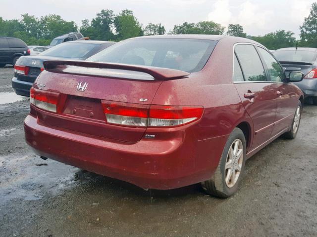 1HGCM66513A087169 - 2003 HONDA ACCORD RED photo 4