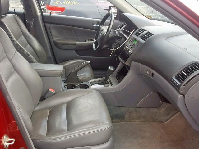 1HGCM66513A087169 - 2003 HONDA ACCORD RED photo 5