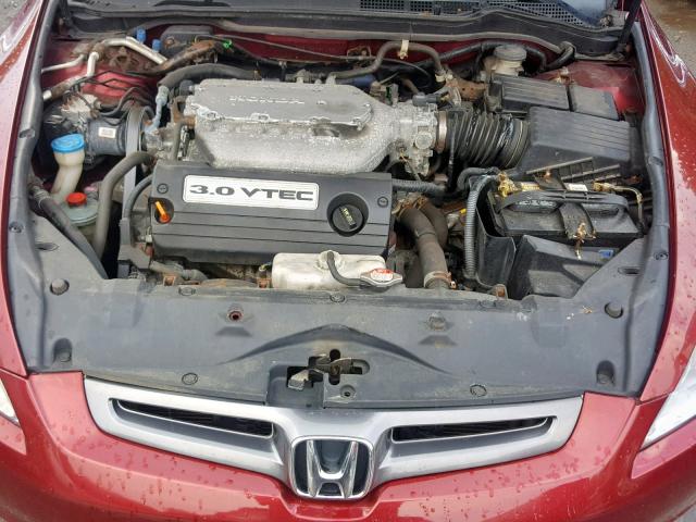 1HGCM66513A087169 - 2003 HONDA ACCORD RED photo 7