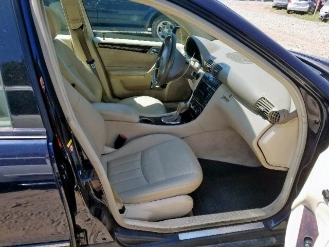 WDBRF92H77F894534 - 2007 MERCEDES-BENZ C 280 4MAT BLUE photo 5